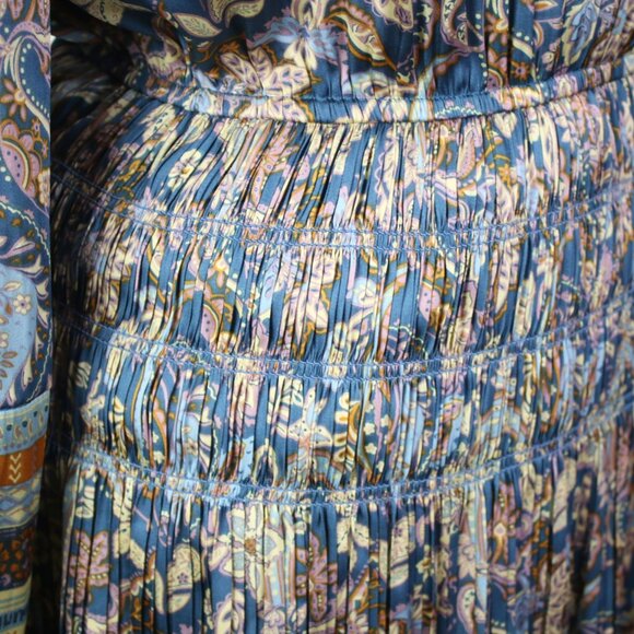 Anthropologie Current Air Womens Small Ornate Floral Boho Mini Dress - Picture 5 of 8